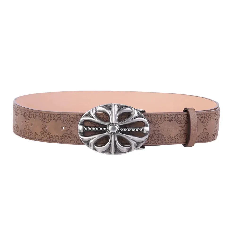 Leather and Alloy Belt
