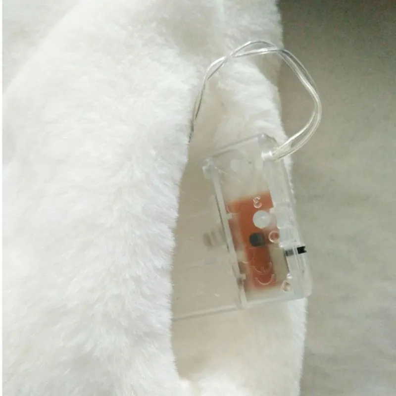 Long Sleeve Led Light Shining Faux Fur Coat