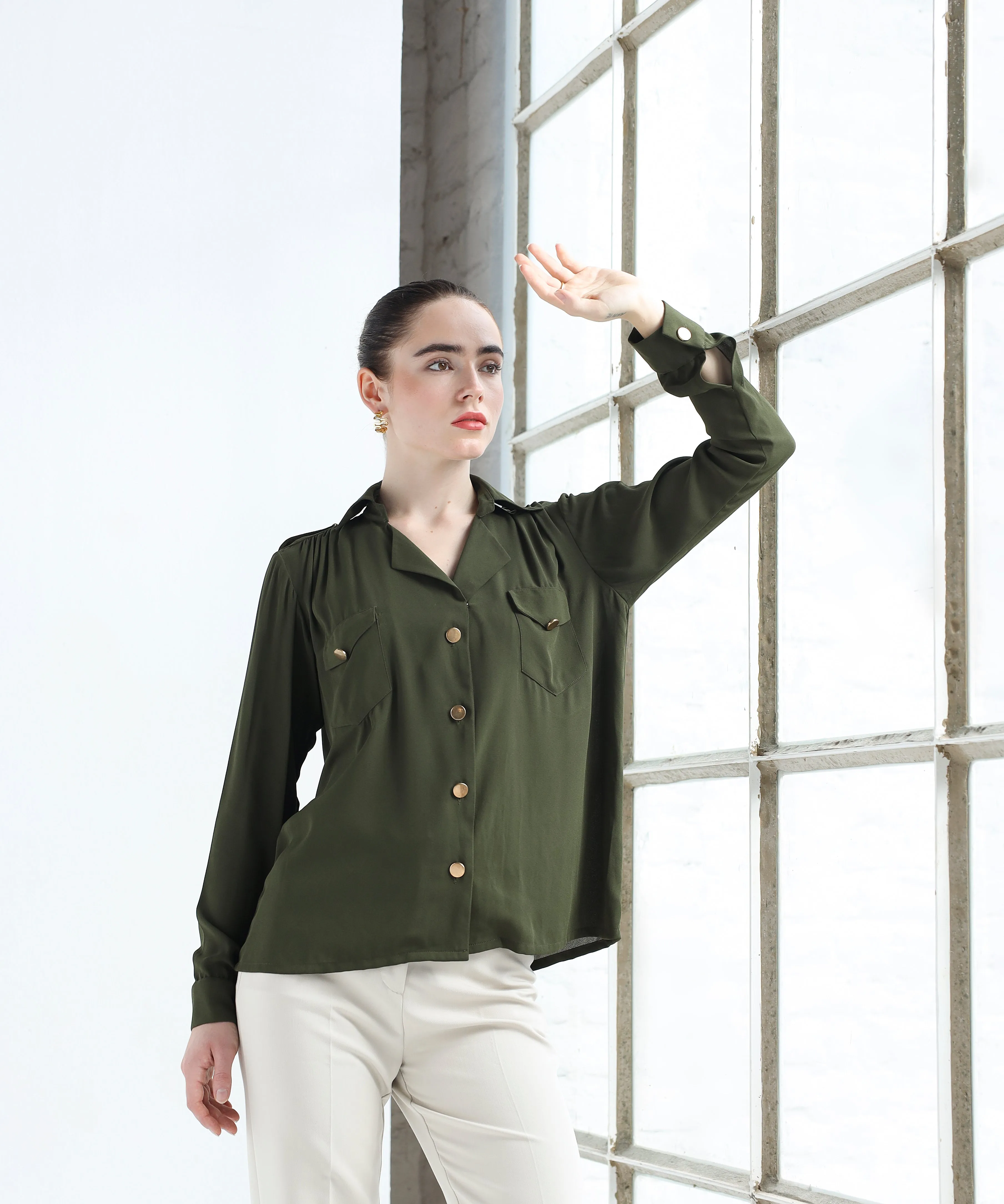 Metallic Buttoned Shirt
