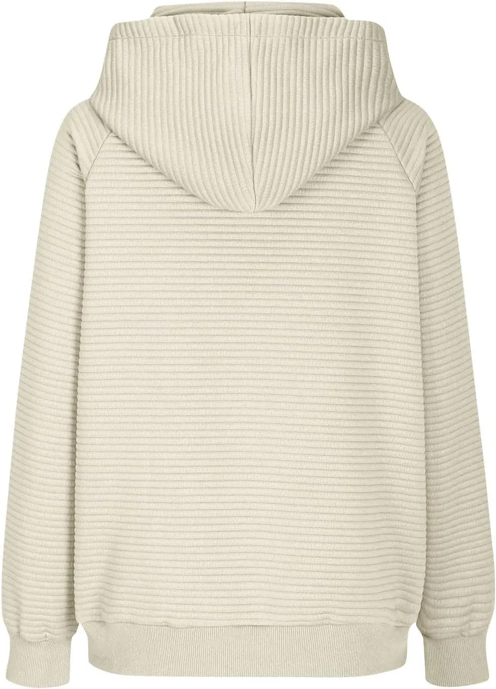 Oversized Hoodies for Women Y2k Raglan Sleeve Ribbed Knit Hooded Sweatshirt Casual Loose Pullover Sweater with Pockets