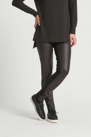 Paula Ryan Eco Leather Roma Pant-Hickory/Black