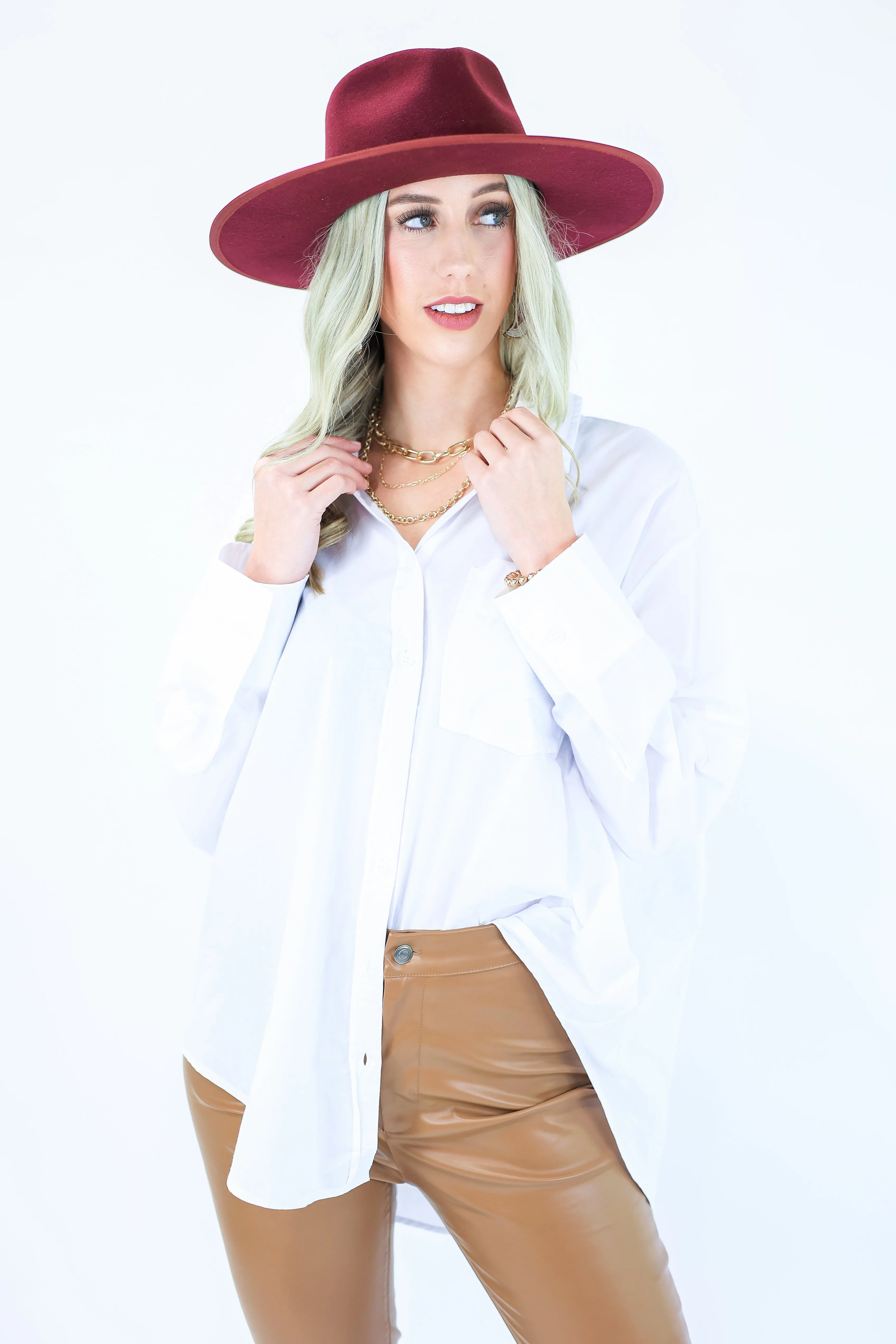 Peaceful Days Button Shirt In White
