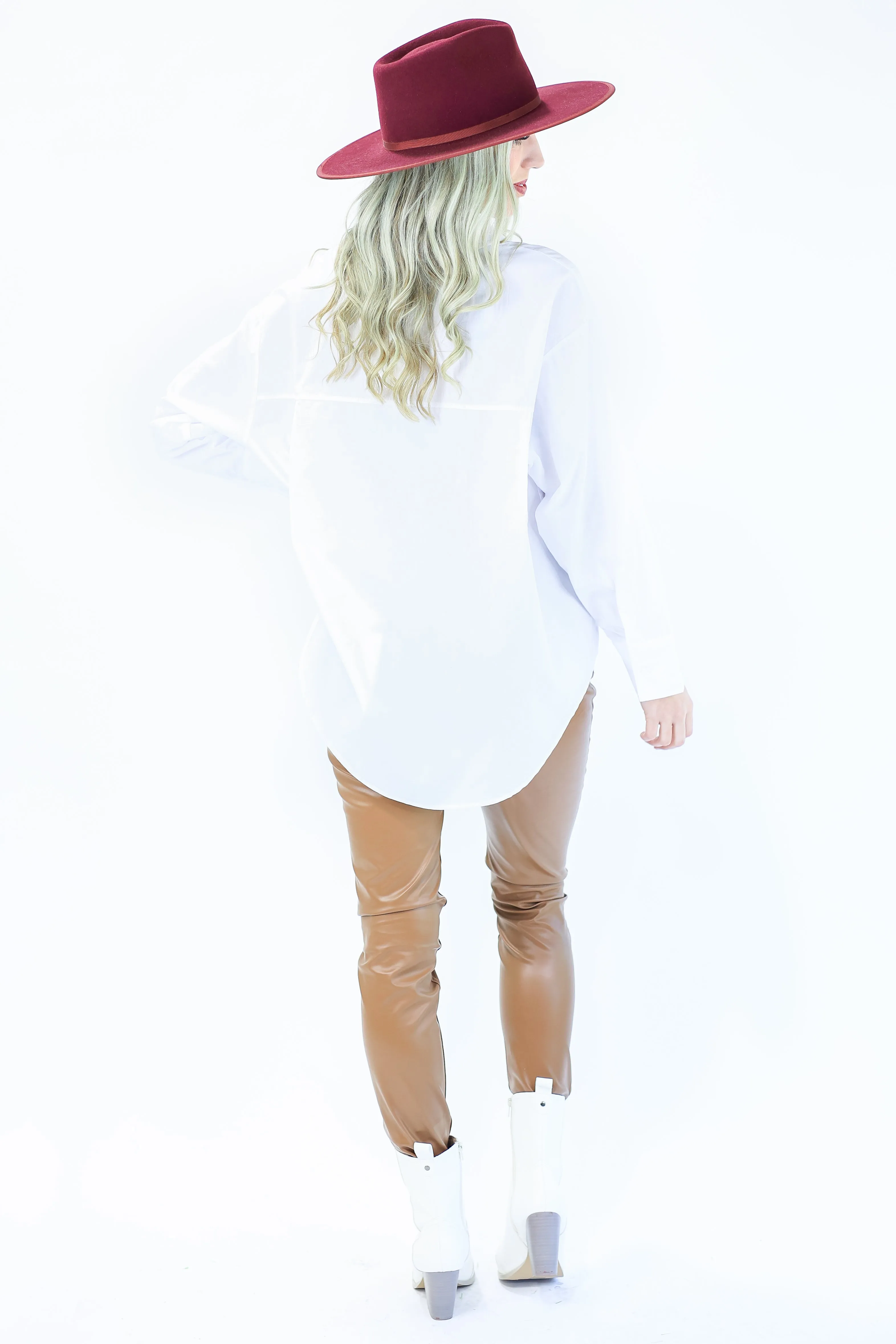 Peaceful Days Button Shirt In White
