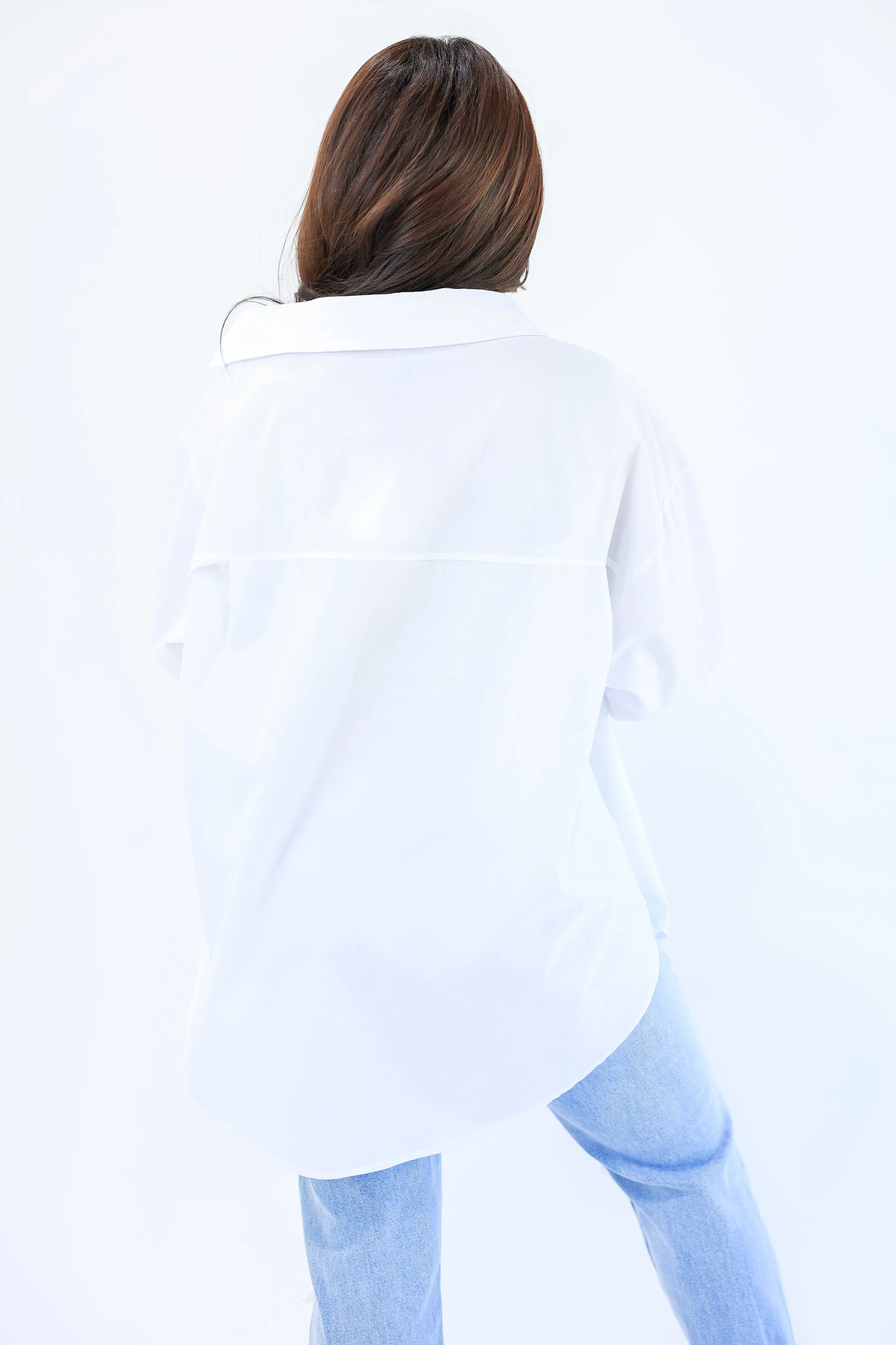 Peaceful Days Button Shirt In White