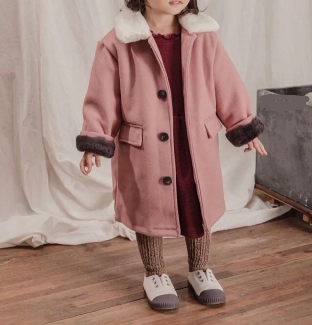 Pink Warm Long Coat