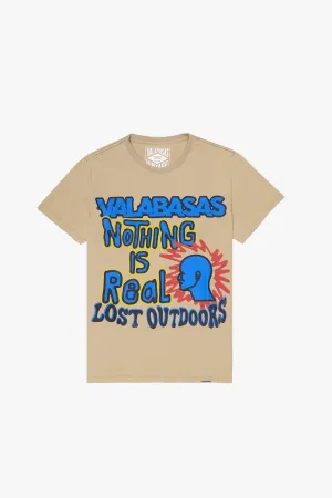 "NOT REAL" VINTAGE SHALLOW KHAKI TEE