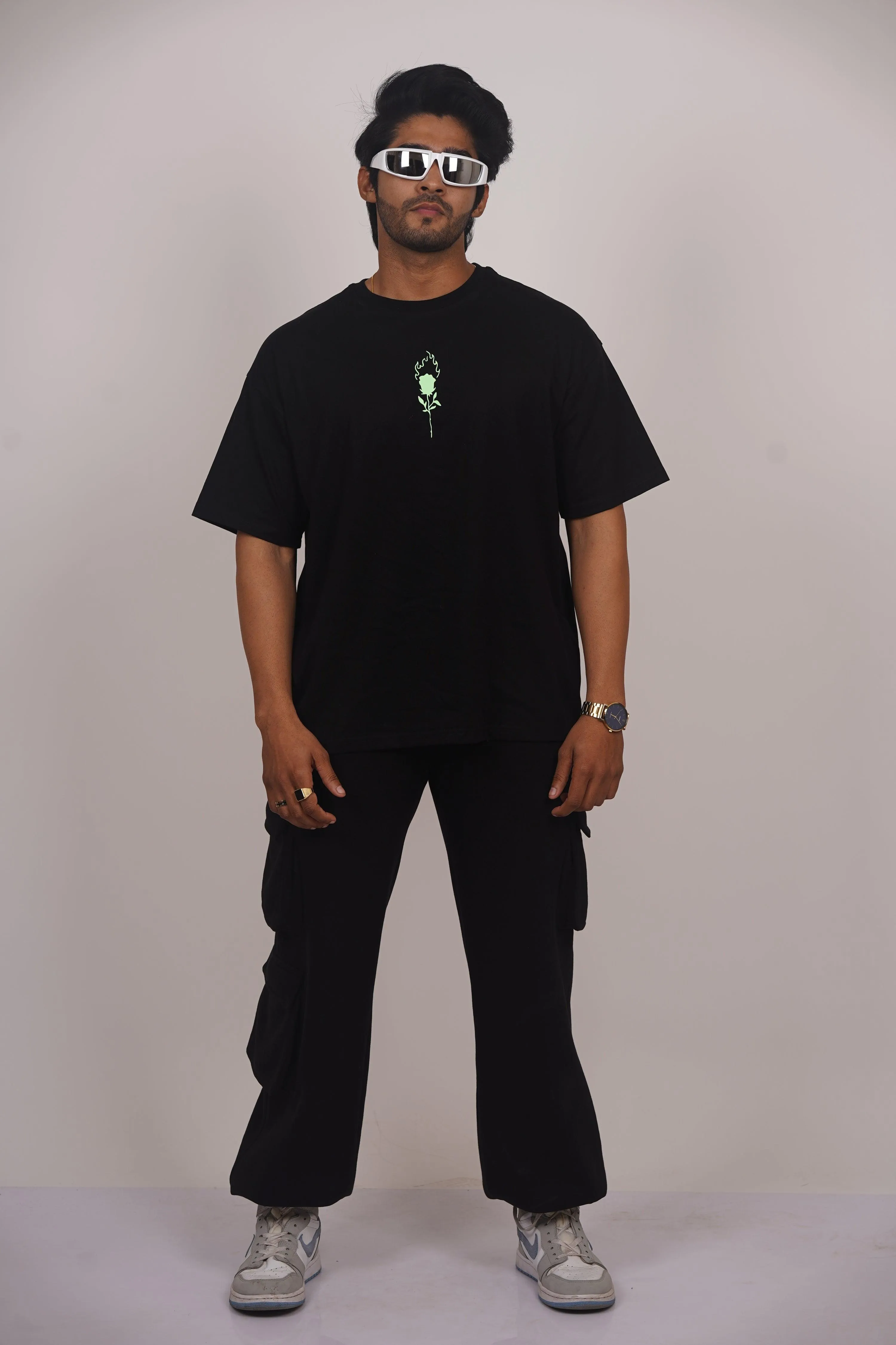 School Kills Artist (Green Glow) Drop:Sleeved Tee   For Men and Women