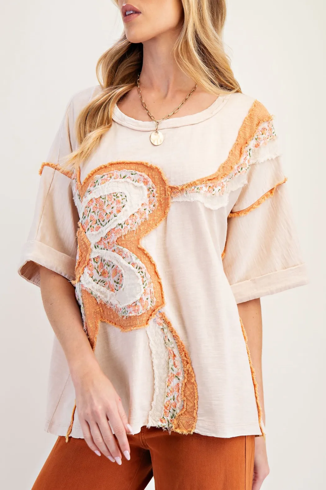Something Pretty Flower Patch Cotton Slub Top