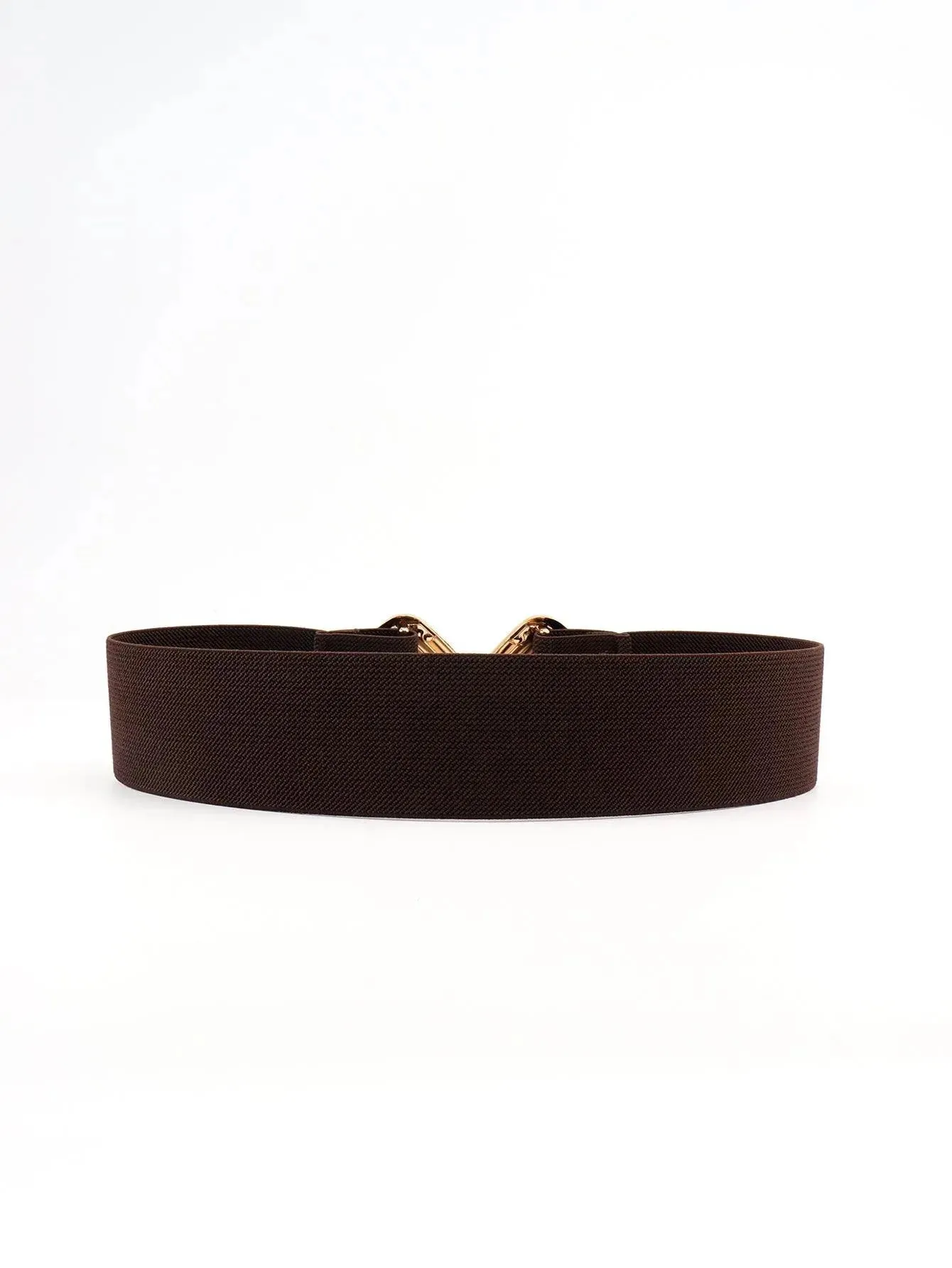 Stylish Geometric Buckle Wide Elastic Belt