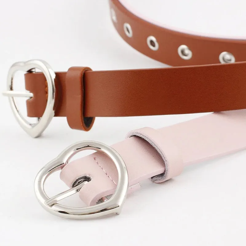 Stylish Hollow Love Heart Buckle Waist Belts Collection