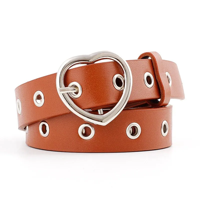 Stylish Hollow Love Heart Buckle Waist Belts Collection