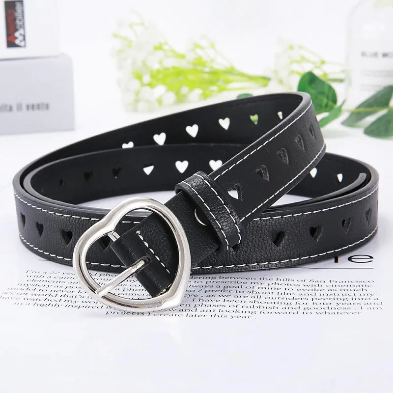 Stylish Hollow Love Heart Buckle Waist Belts Collection