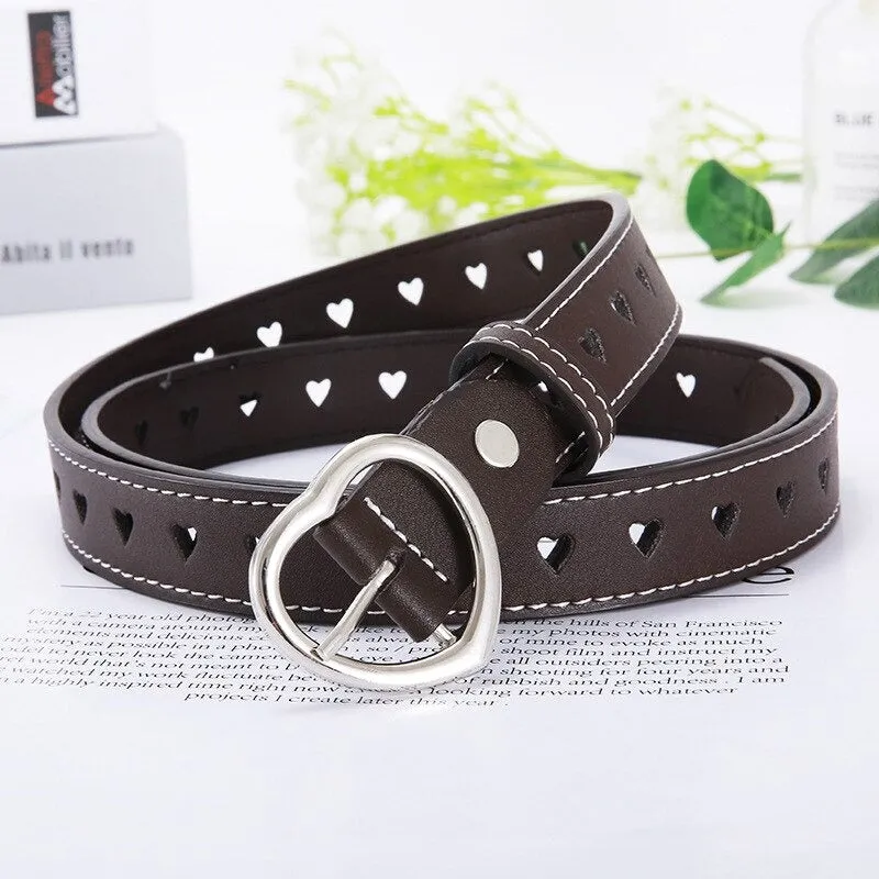 Stylish Hollow Love Heart Buckle Waist Belts Collection