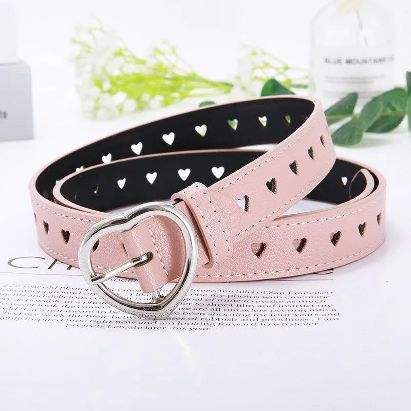 Stylish Hollow Love Heart Buckle Waist Belts Collection