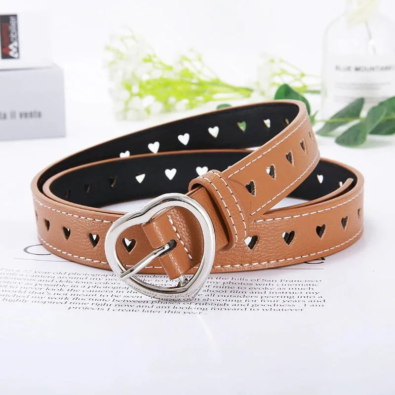 Stylish Hollow Love Heart Buckle Waist Belts Collection