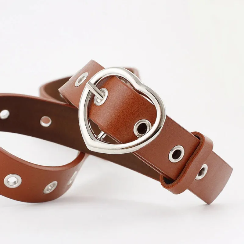 Stylish Hollow Love Heart Buckle Waist Belts Collection