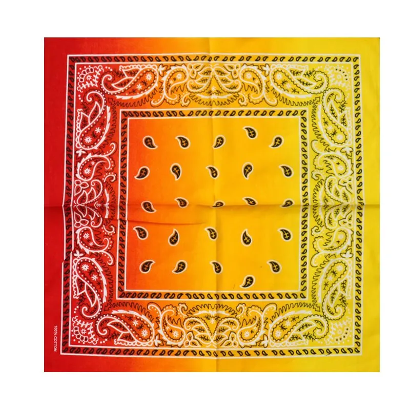 Tie Dye Bandana Cotton Paisley Bandanas Headbands Cowboy Handkerchiefs for Men and Women Colorful Hip-Hop Cycling Outdoor
