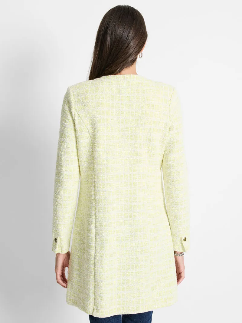 Tilia Textured Knit Statement Jacket in Green Multi- Nic & Zoe