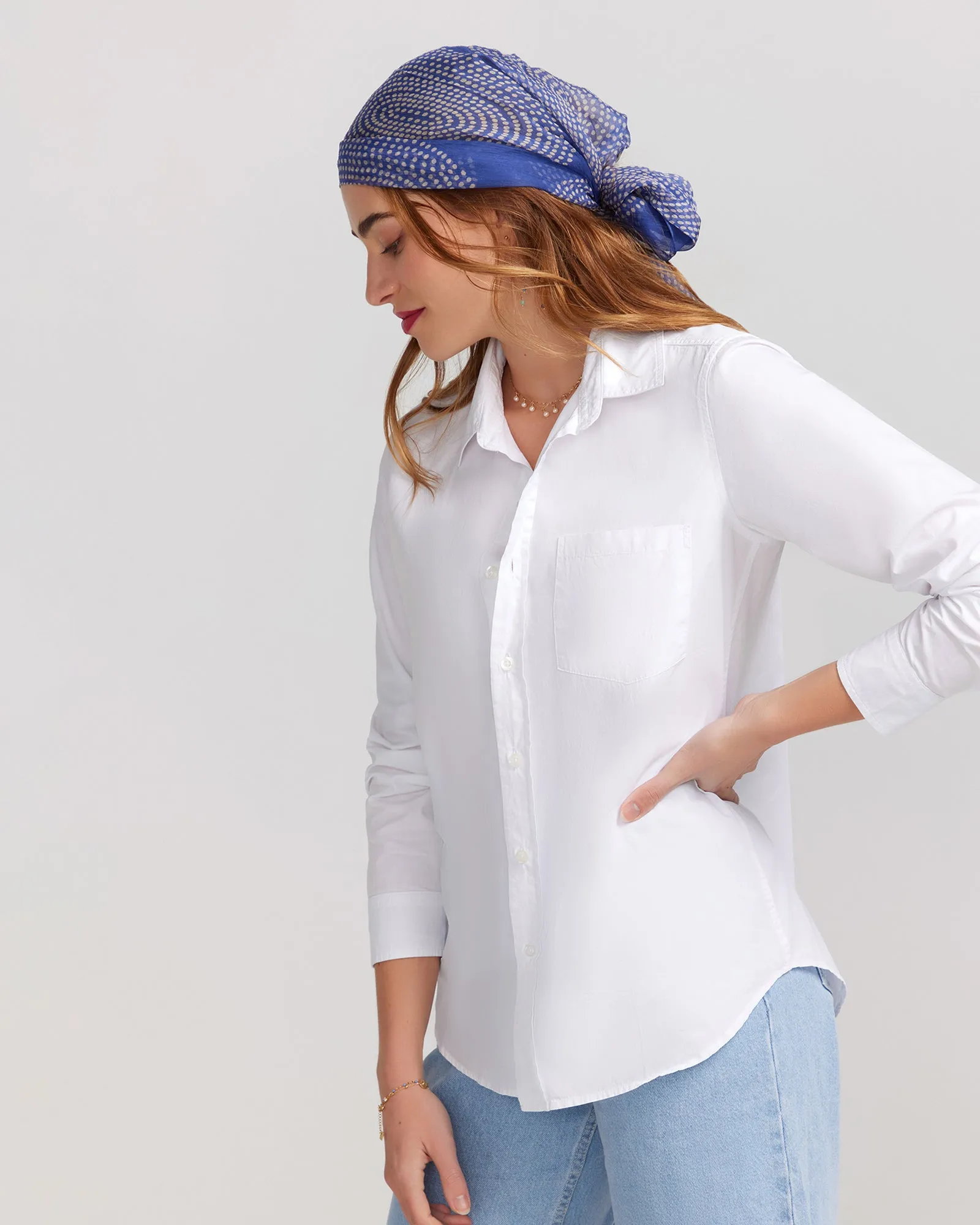 White Cotton Poplin Shirt