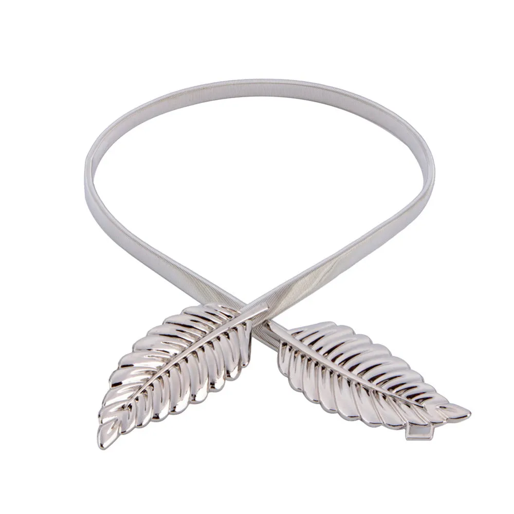 Women Metal Vintage Leaf Stylish Belt