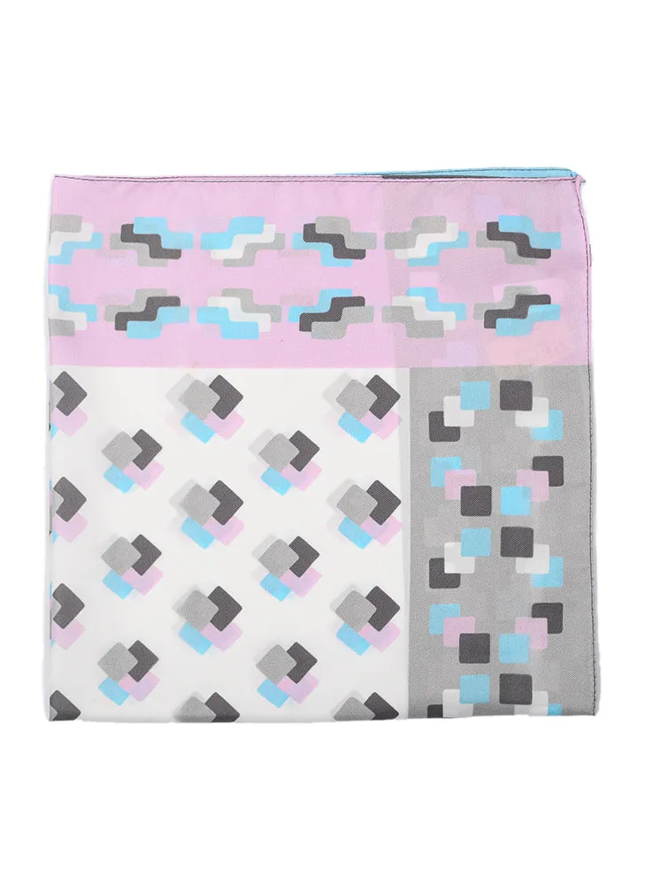 Women's Geometric Cube Print Square Scarf